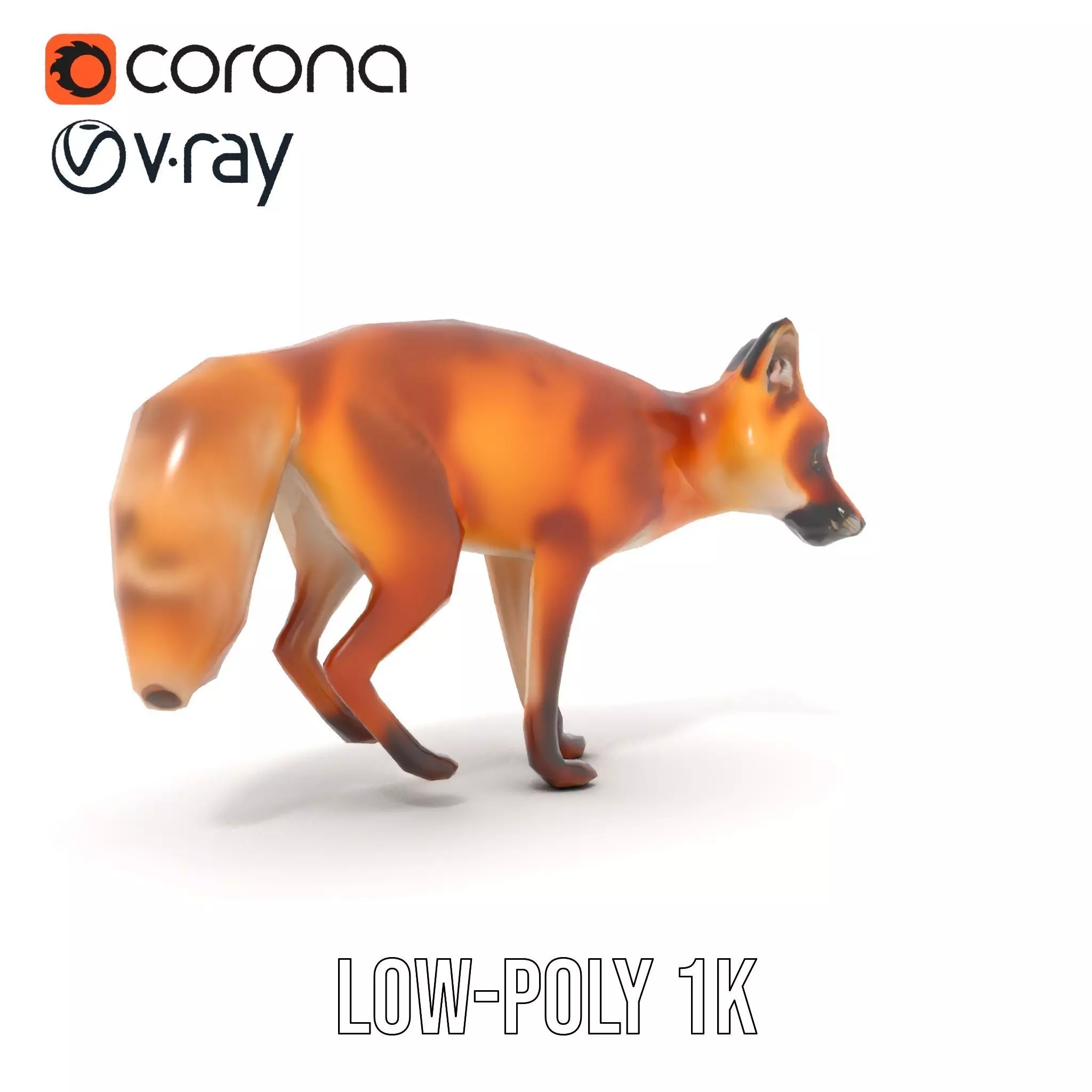 Vivid Red Fox model pack Low-poly 3D model_14