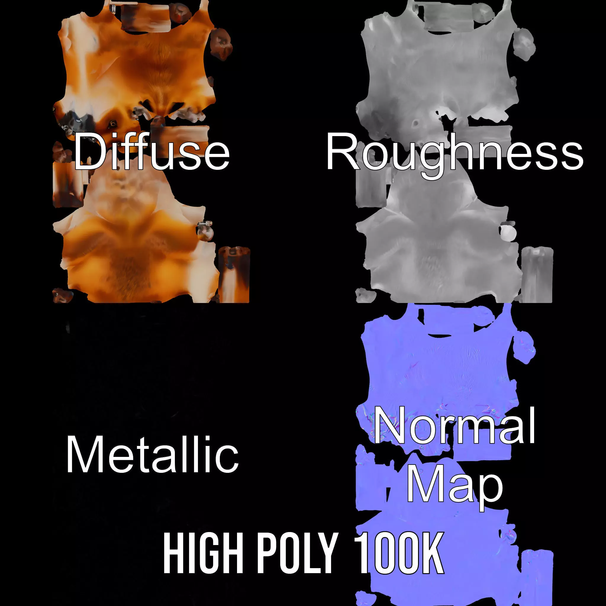 Vivid Red Fox model pack Low-poly 3D model_3