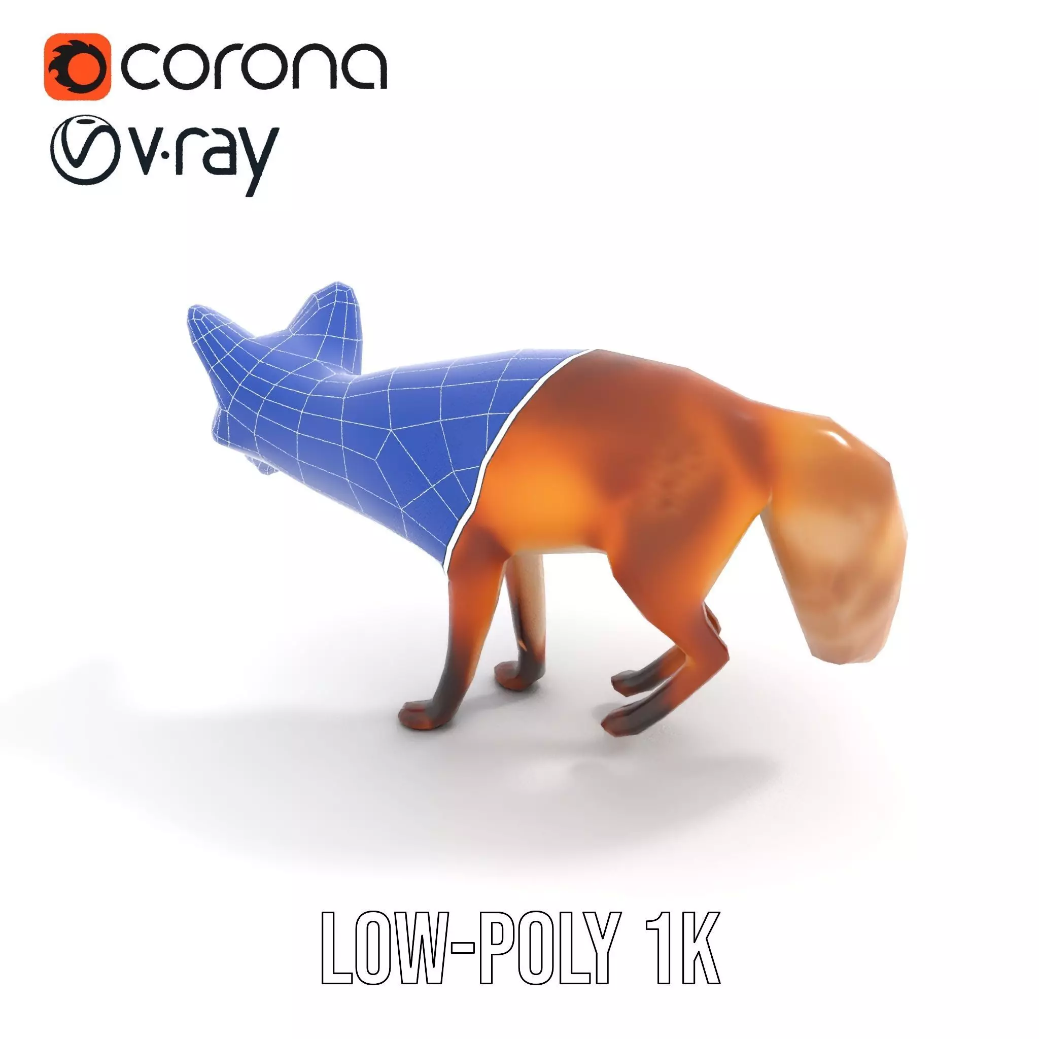 Vivid Red Fox model pack Low-poly 3D model_25