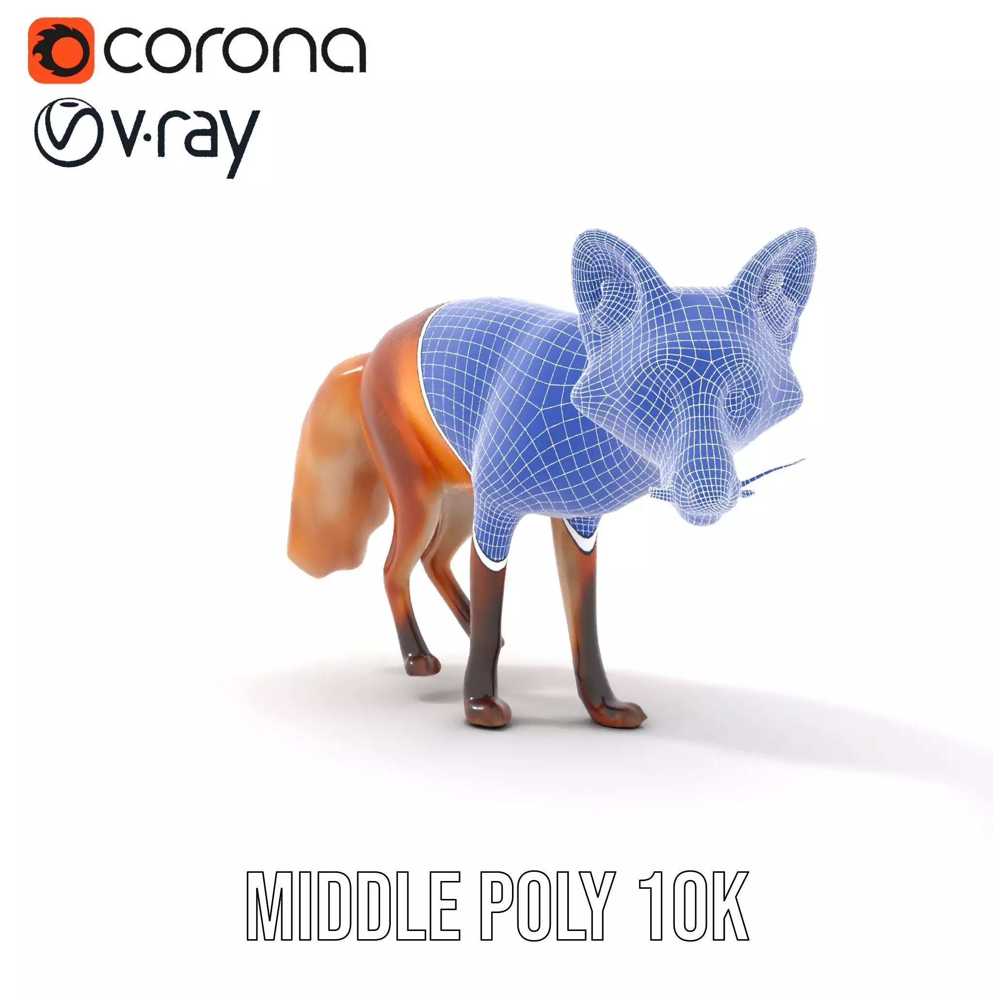 Vivid Red Fox model pack Low-poly 3D model_29
