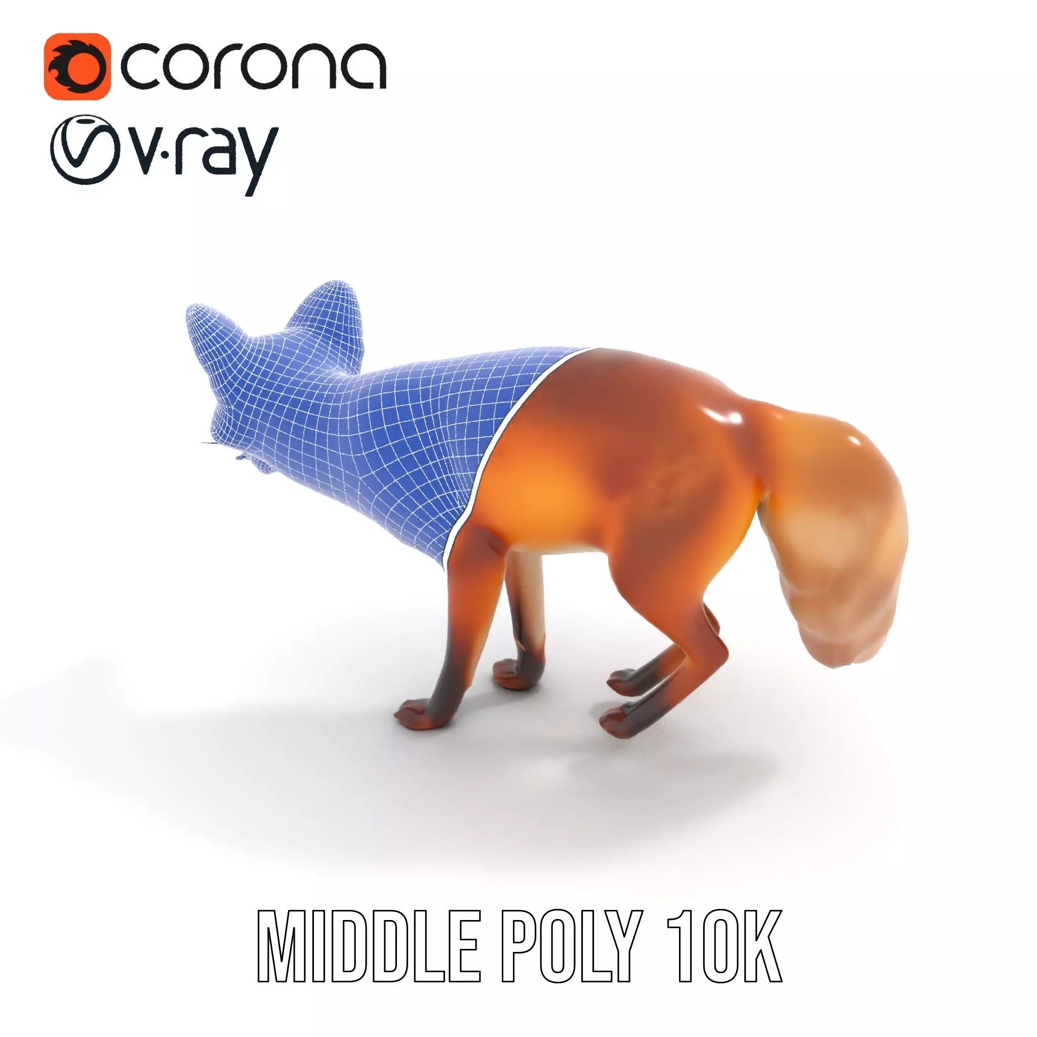 Vivid Red Fox model pack Low-poly 3D model_26