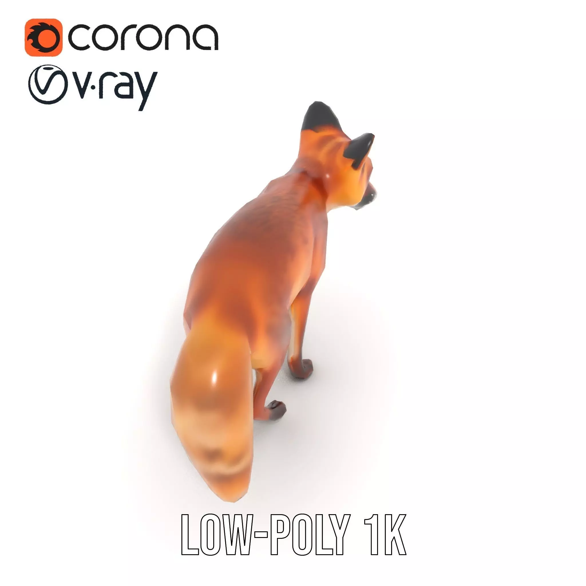 Vivid Red Fox model pack Low-poly 3D model_9
