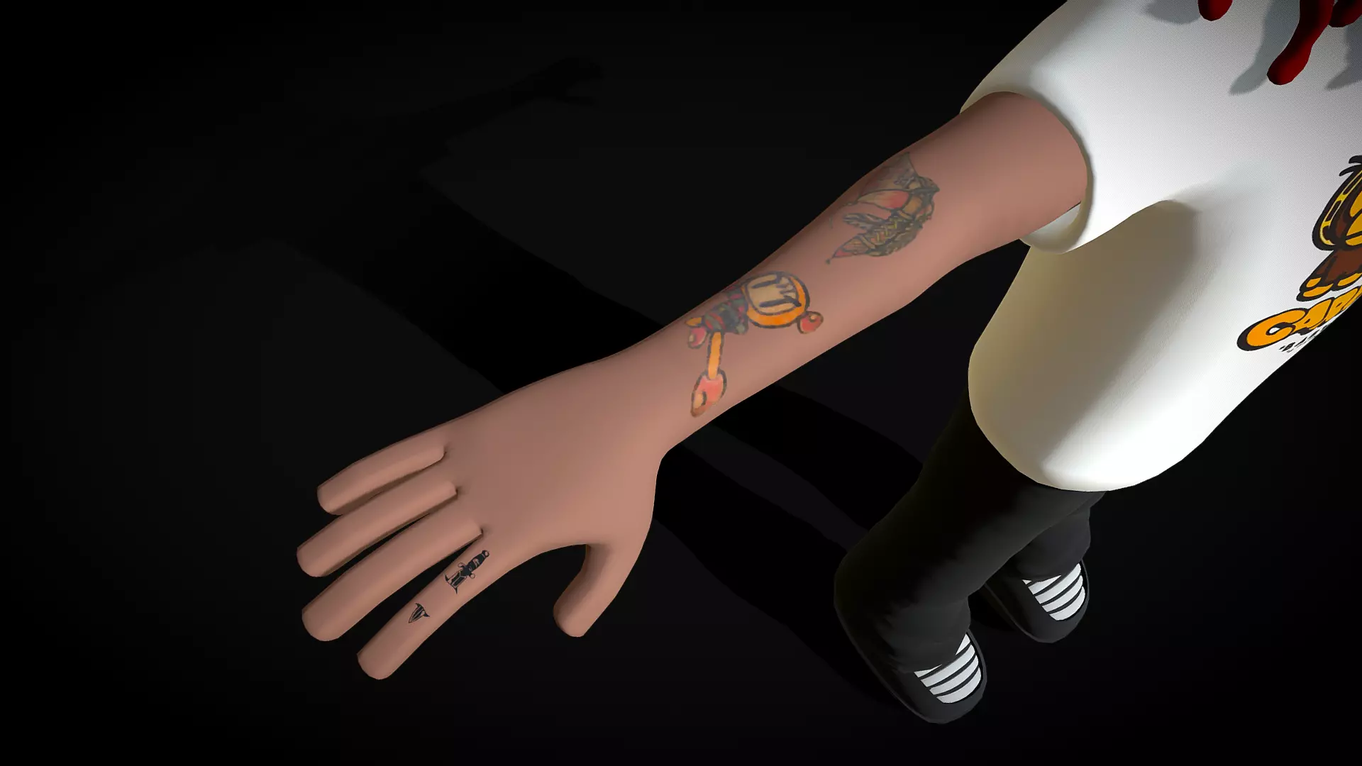 Trippie Redd Cartoon Character 3D model_3