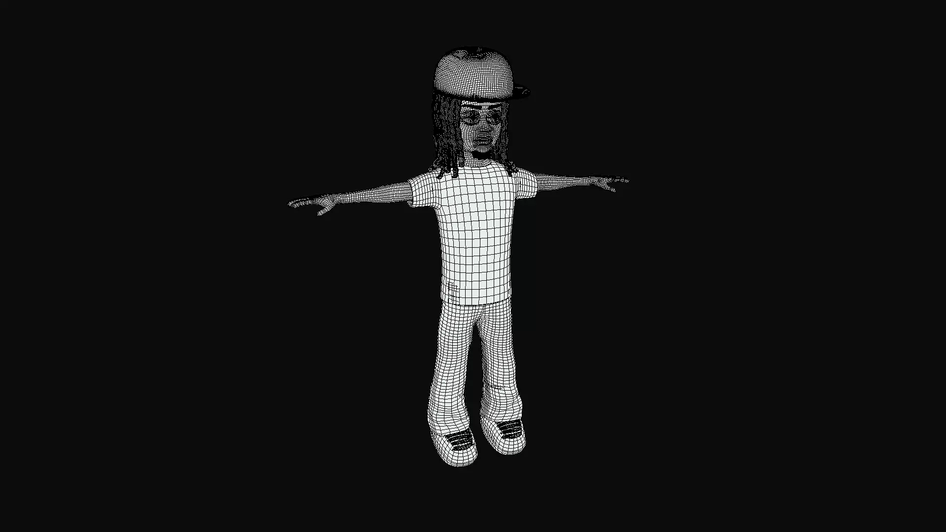Trippie Redd Cartoon Character 3D model_5