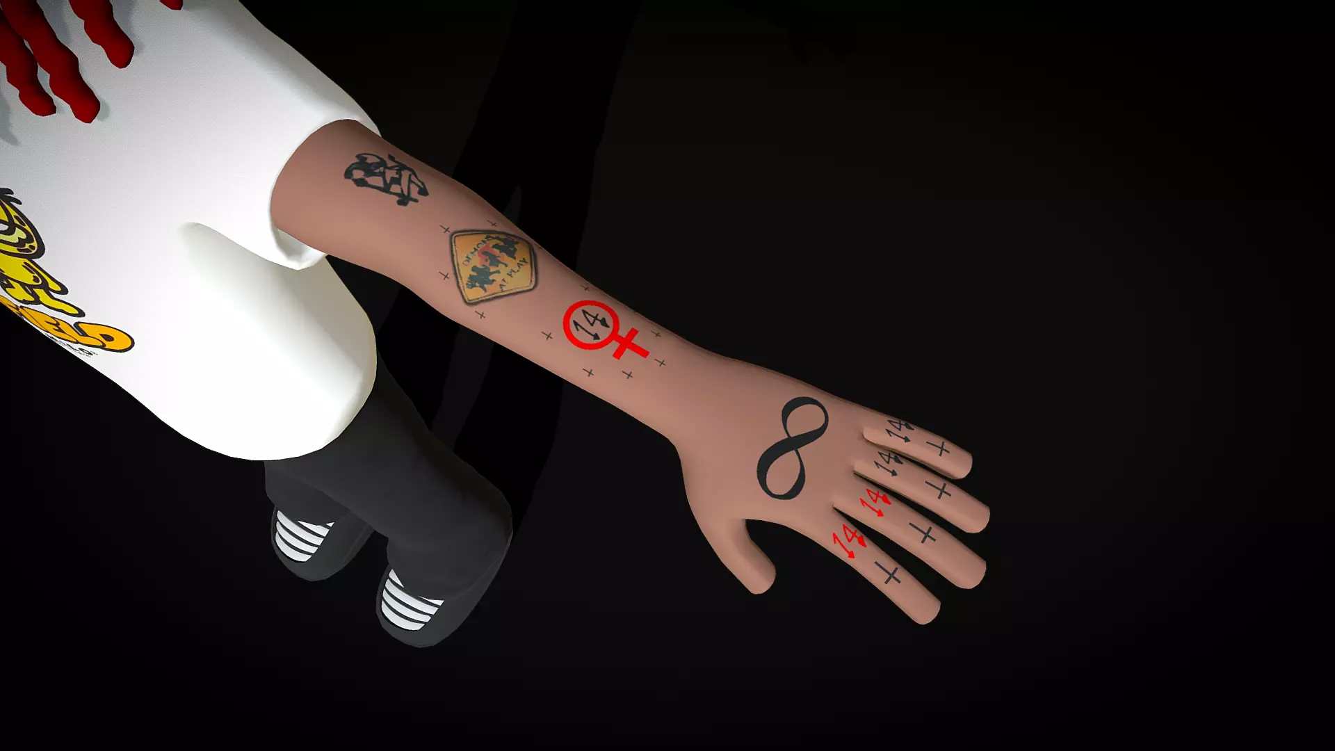 Trippie Redd Cartoon Character 3D model_4