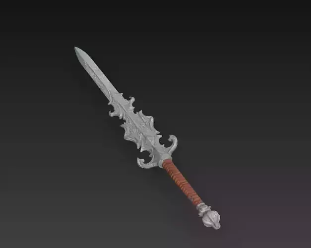 Silverthorn Relicblade - Forgotten Ancestral Weapon Low-poly 3D model