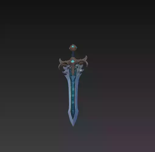Abyssal Tidefang - Ancient Oceanic Relic Low-poly 3D model Abyssal Tidefang - Ancient Oceanic Relic Low-poly 3D model