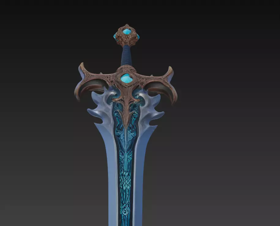 Abyssal Tidefang - Ancient Oceanic Relic Low-poly 3D model_5