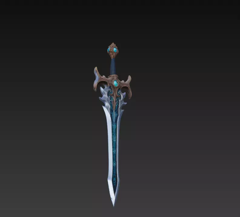 Abyssal Tidefang - Ancient Oceanic Relic Low-poly 3D model_2