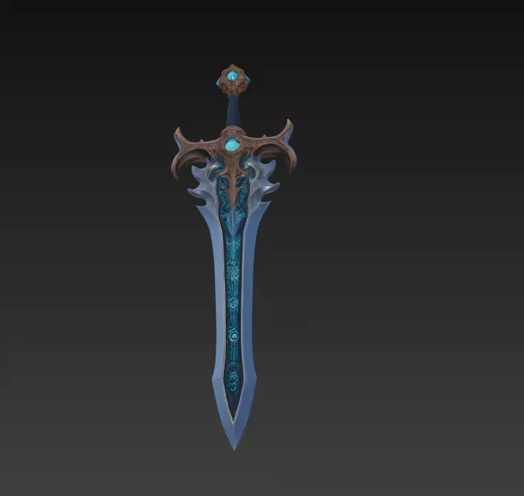 Abyssal Tidefang - Ancient Oceanic Relic Low-poly 3D model_4