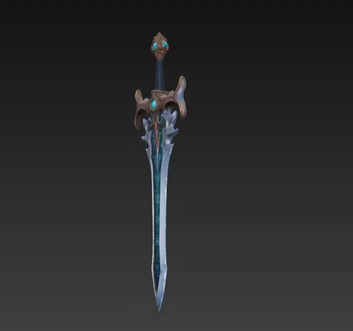 Abyssal Tidefang - Ancient Oceanic Relic Low-poly 3D model_3