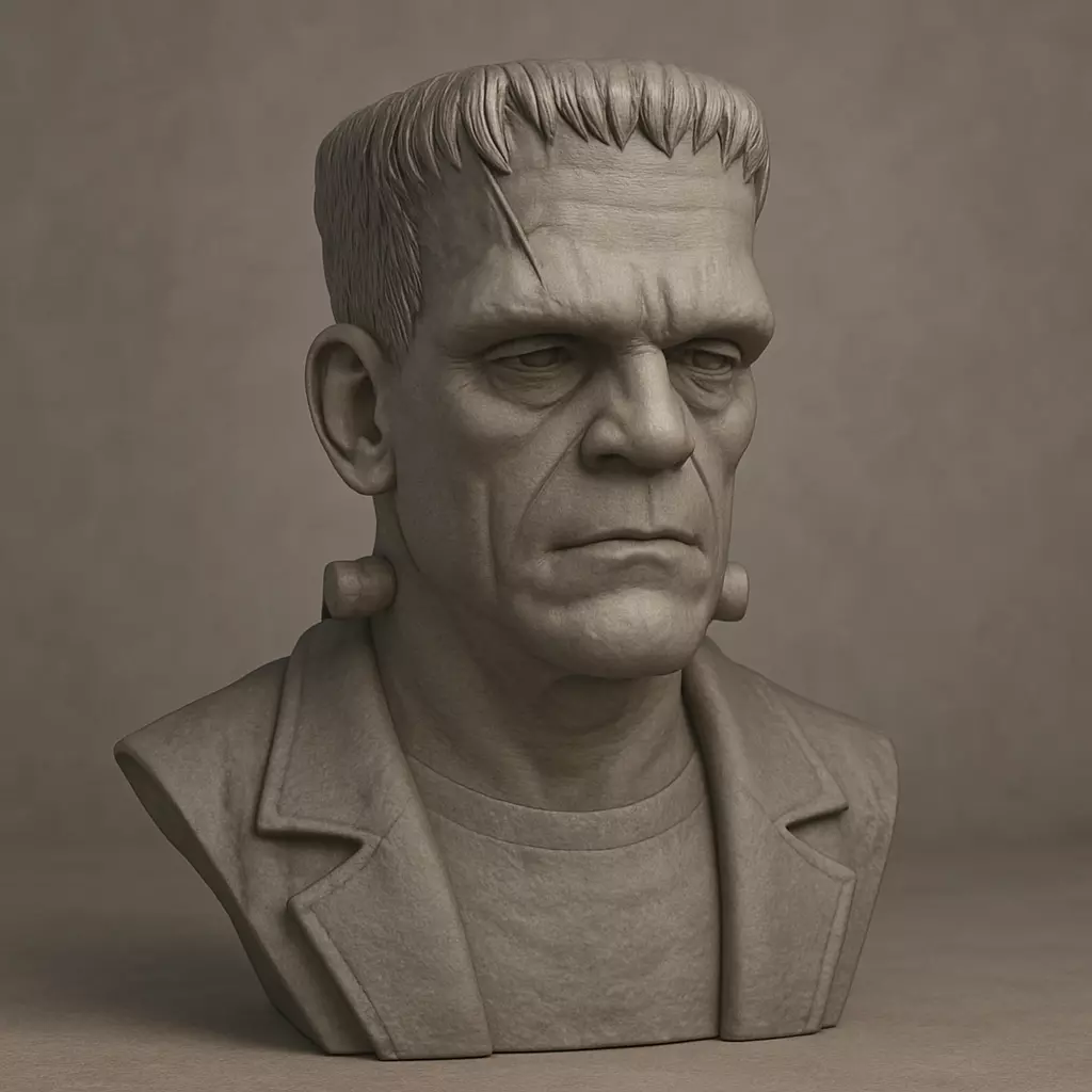 Frankenstein Bust 3D Print Model - Horror Monster STL 3D print model_0