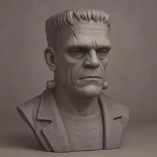 Frankenstein Bust 3D Print Model - Horror Monster STL