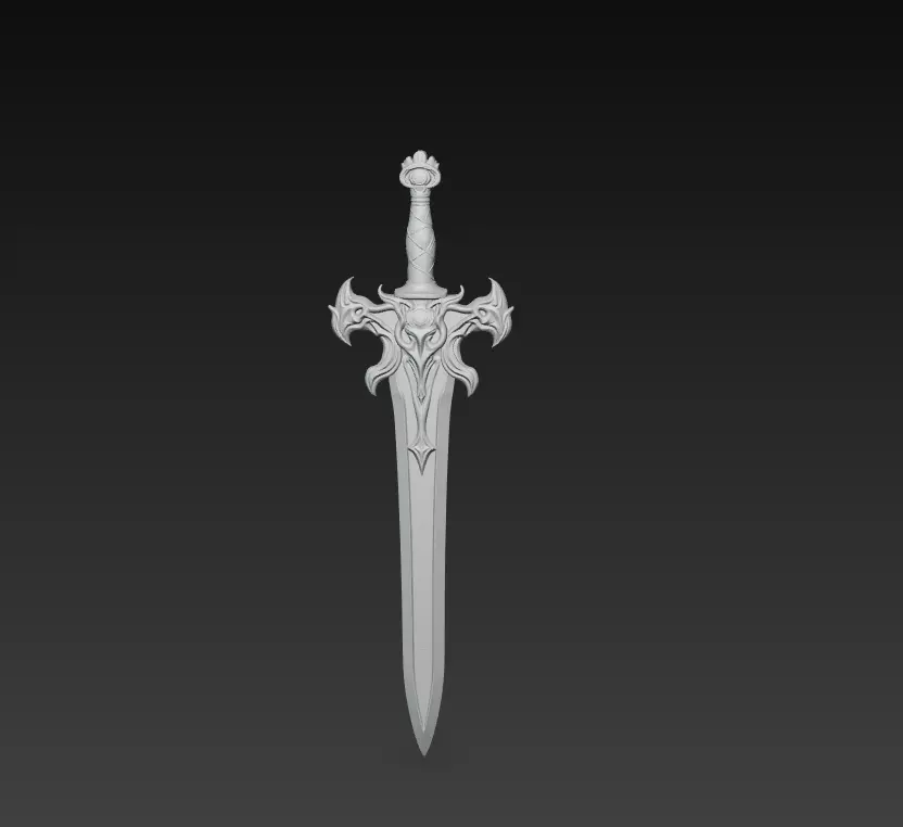 Infernal Guard Fantasy Sword - Low Poly 3D Weapon Low-poly 3D model_9