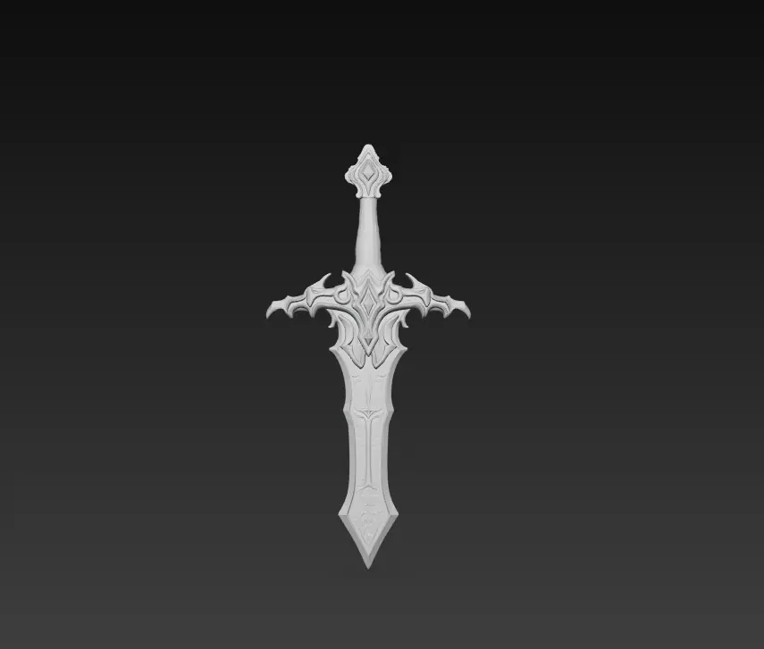Emberfang Fantasy Sword - Low Poly Stylized 3D Weapon Low-poly 3D model_9