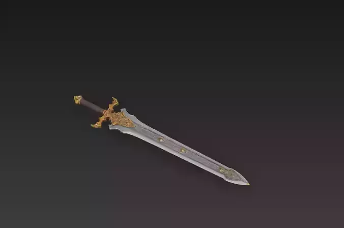 Royal Longblade Fantasy Sword - Low Poly 3D Weapon Low-poly 3D model Royal Longblade Fantasy Sword - Low Poly 3D Weapon Low-poly 3D model