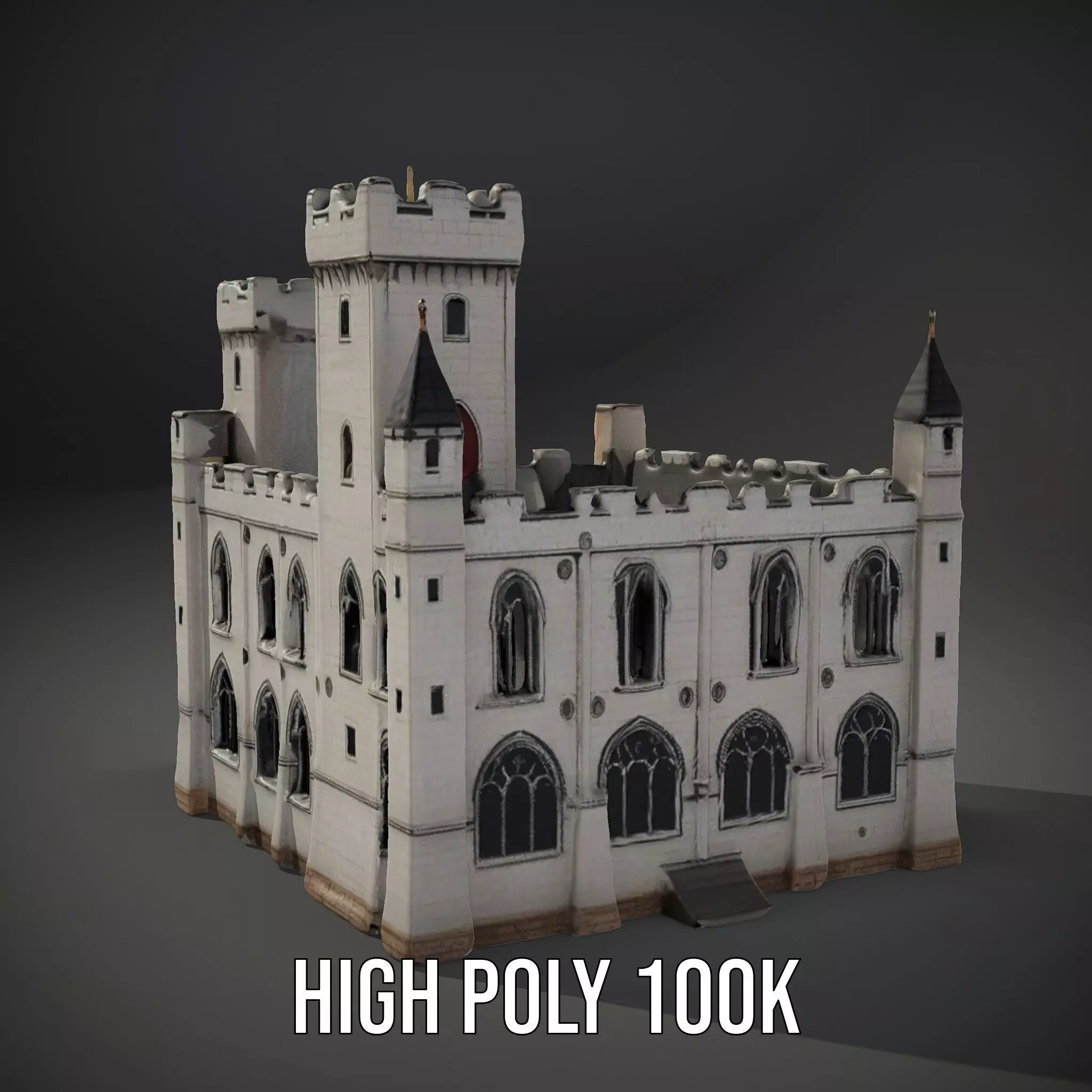 Medieval Stone Castle model pack Low-poly 3D model_12