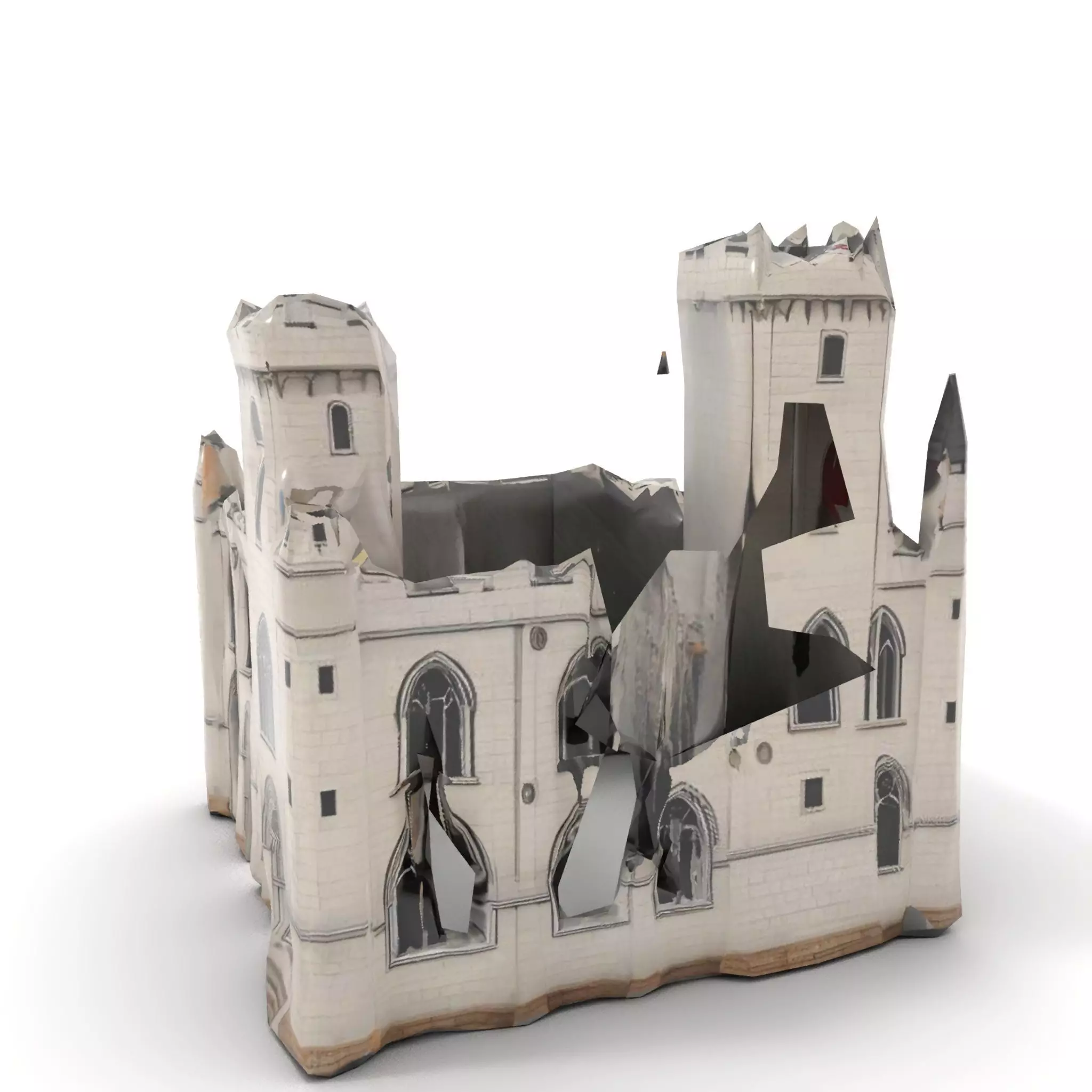 Medieval Stone Castle model pack Low-poly 3D model_7