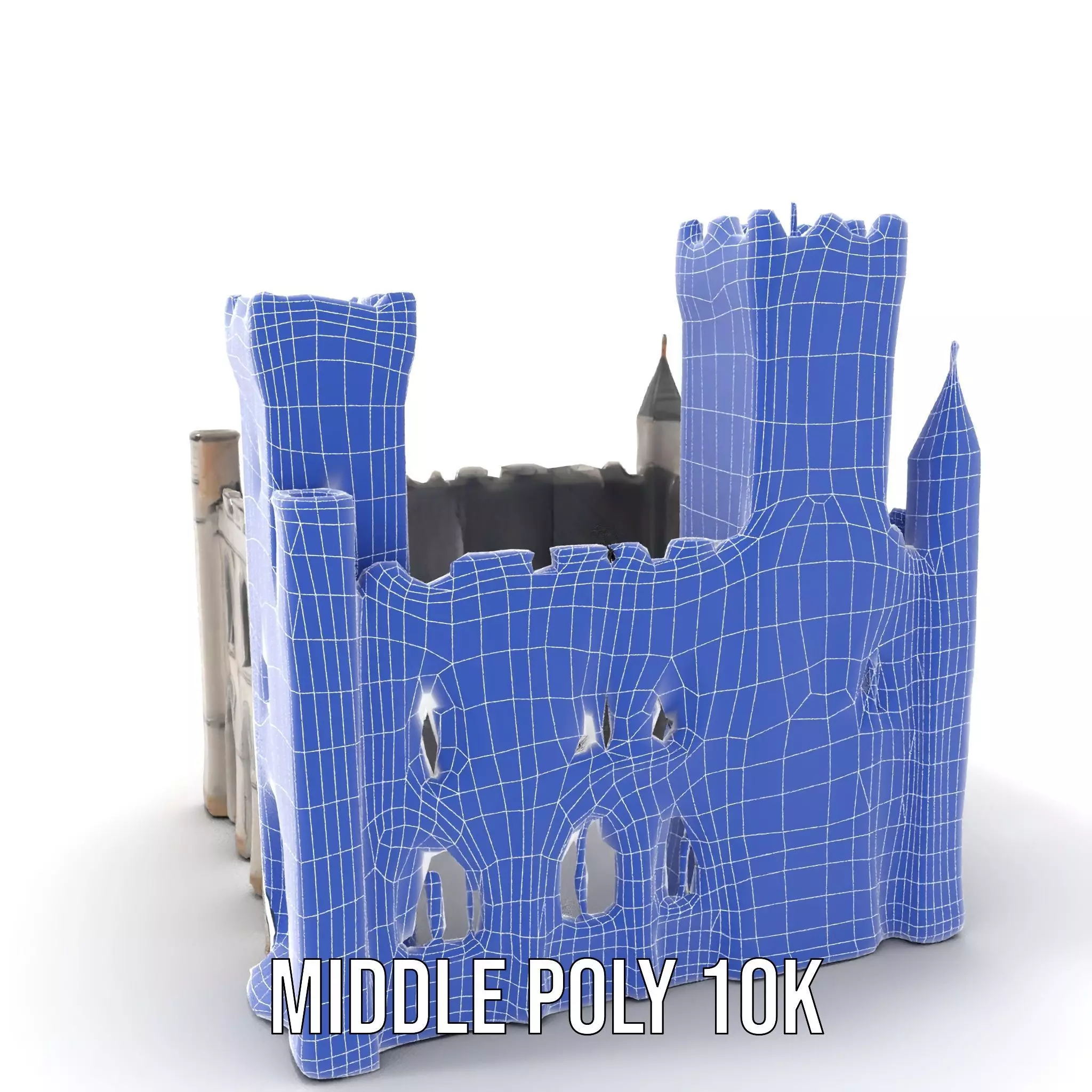 Medieval Stone Castle model pack Low-poly 3D model_13