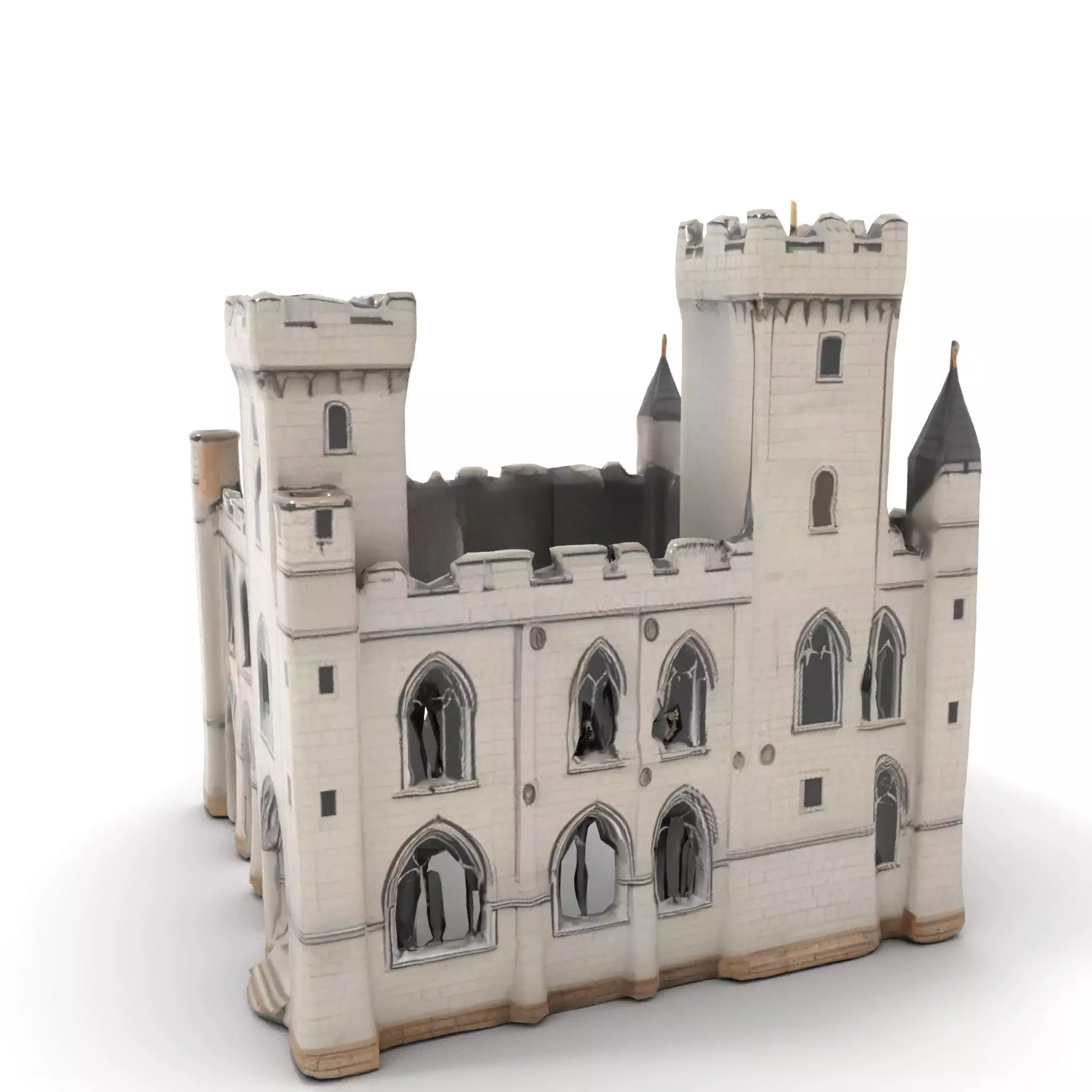 Medieval Stone Castle model pack Low-poly 3D model_5