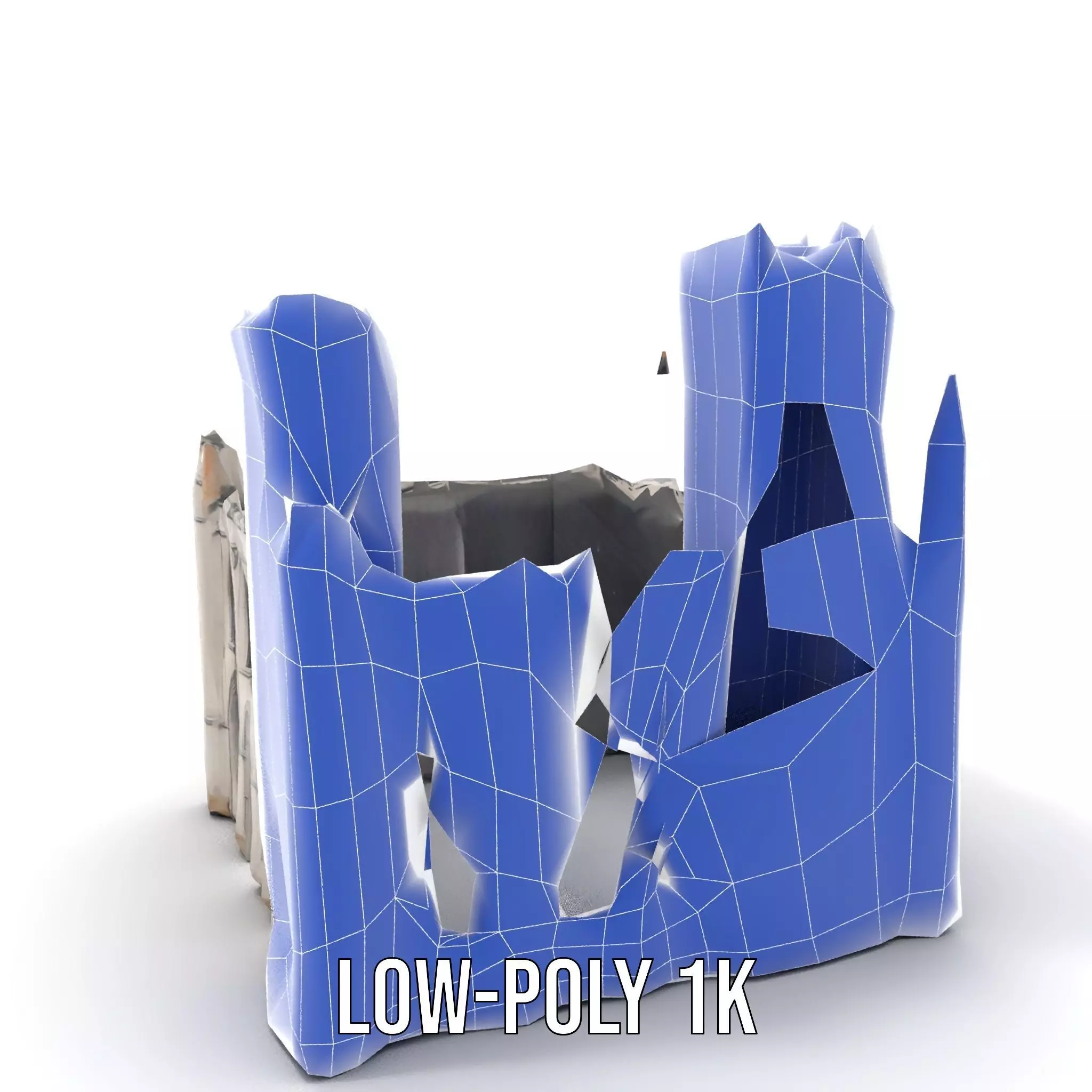 Medieval Stone Castle model pack Low-poly 3D model_11