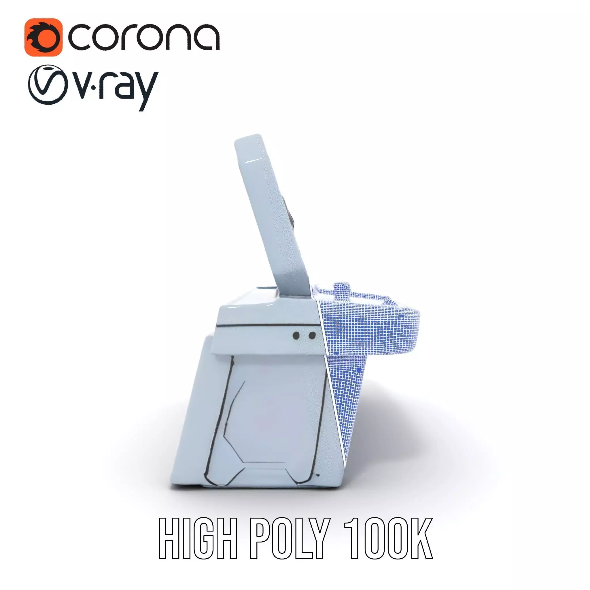 Cyber Control Console model pack Low-poly 3D model_32