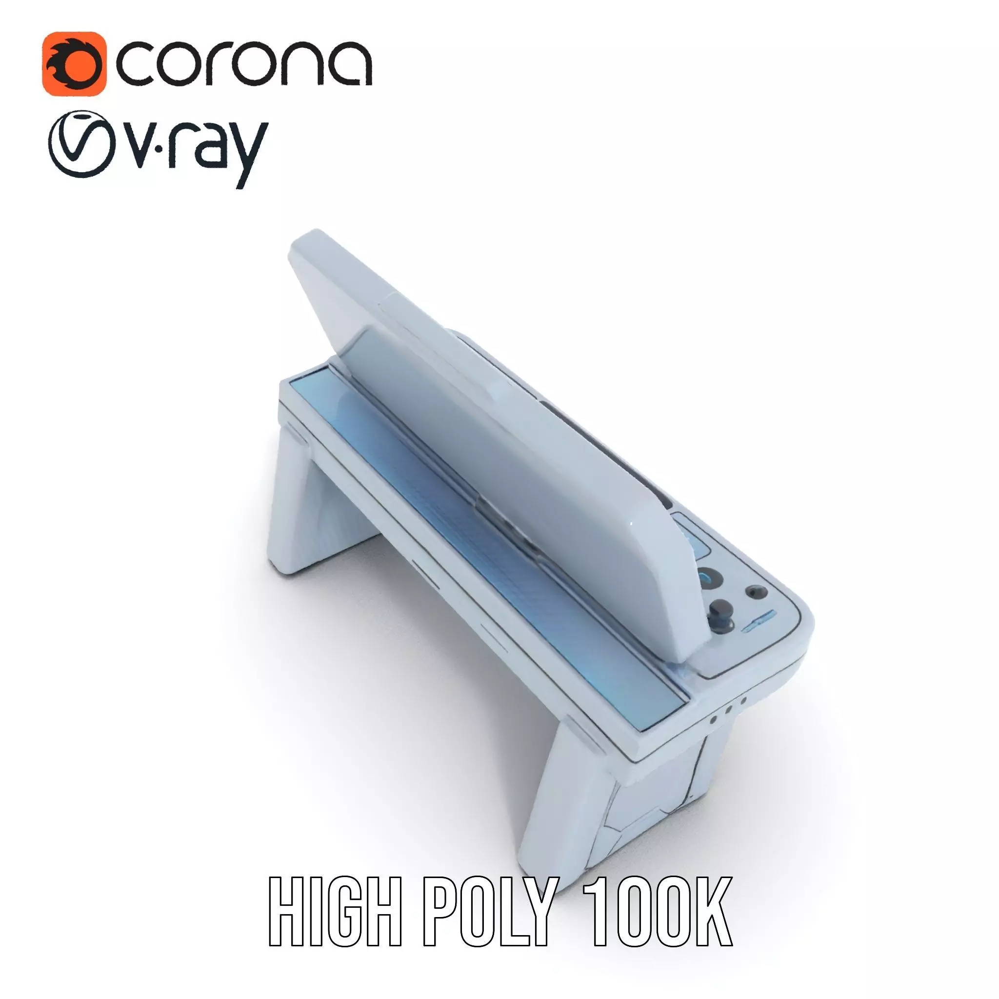 Cyber Control Console model pack Low-poly 3D model_20