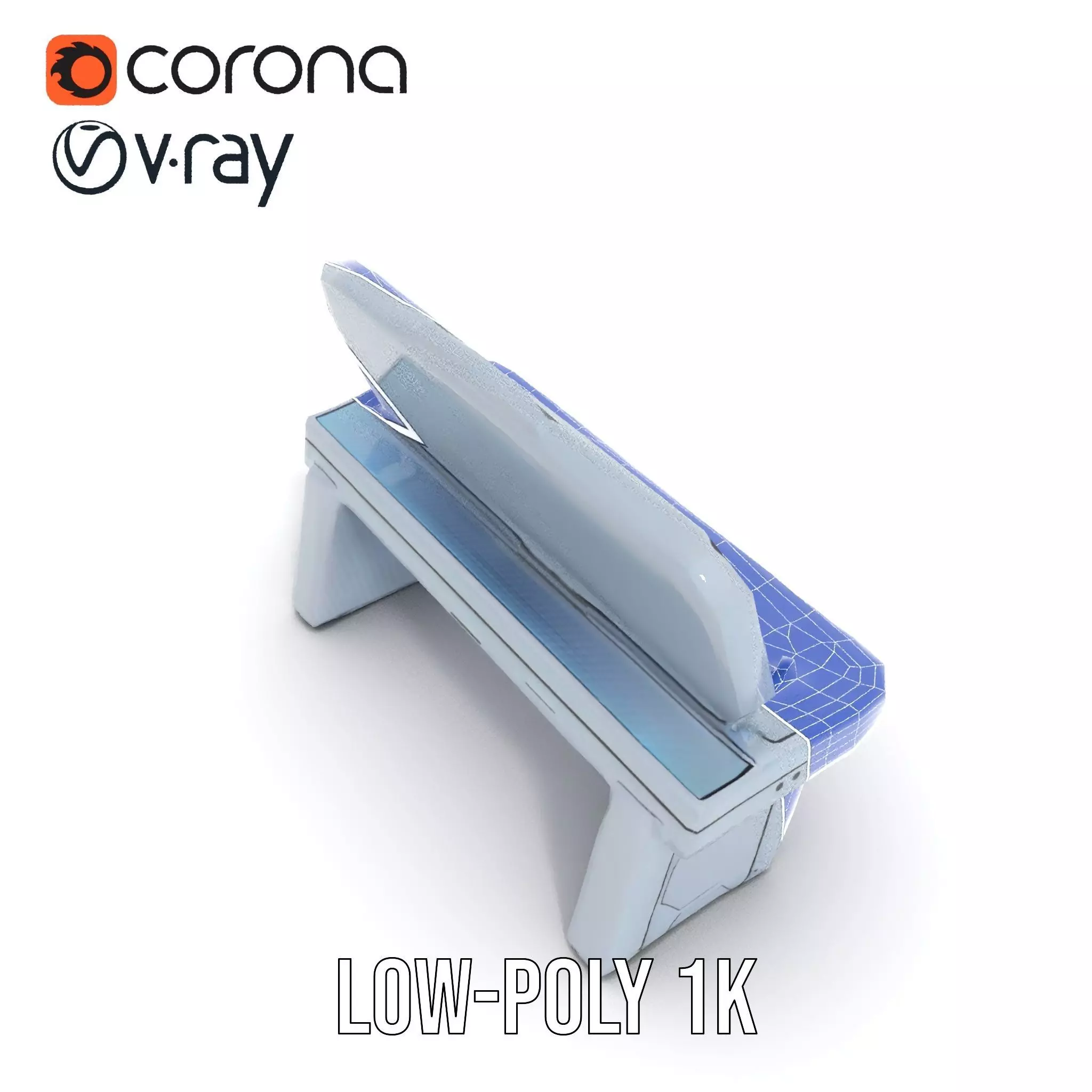 Cyber Control Console model pack Low-poly 3D model_28