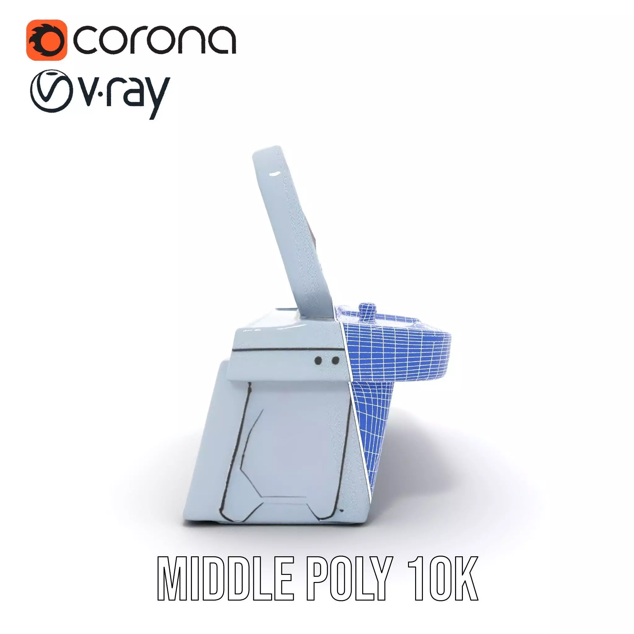 Cyber Control Console model pack Low-poly 3D model_30