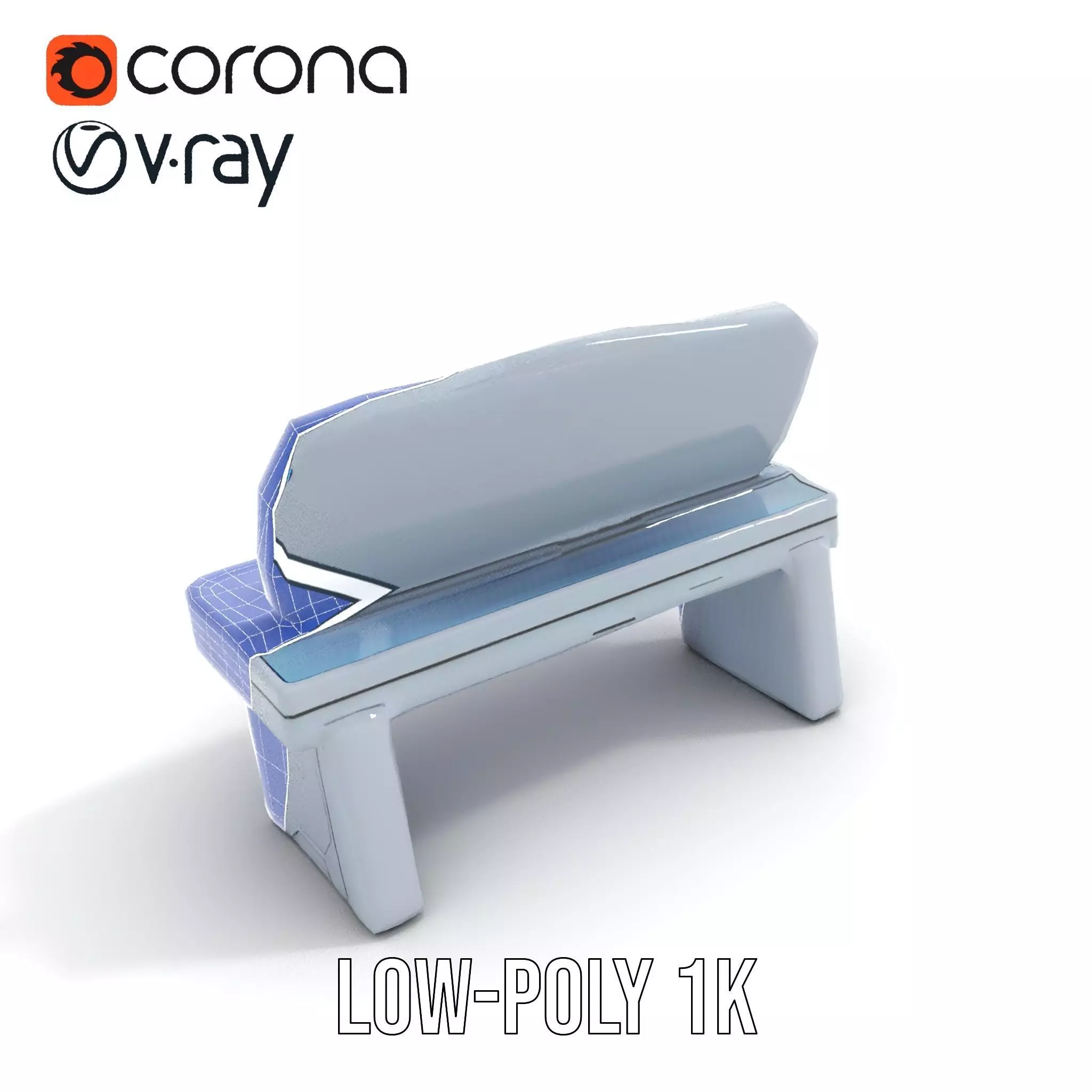 Cyber Control Console model pack Low-poly 3D model_16