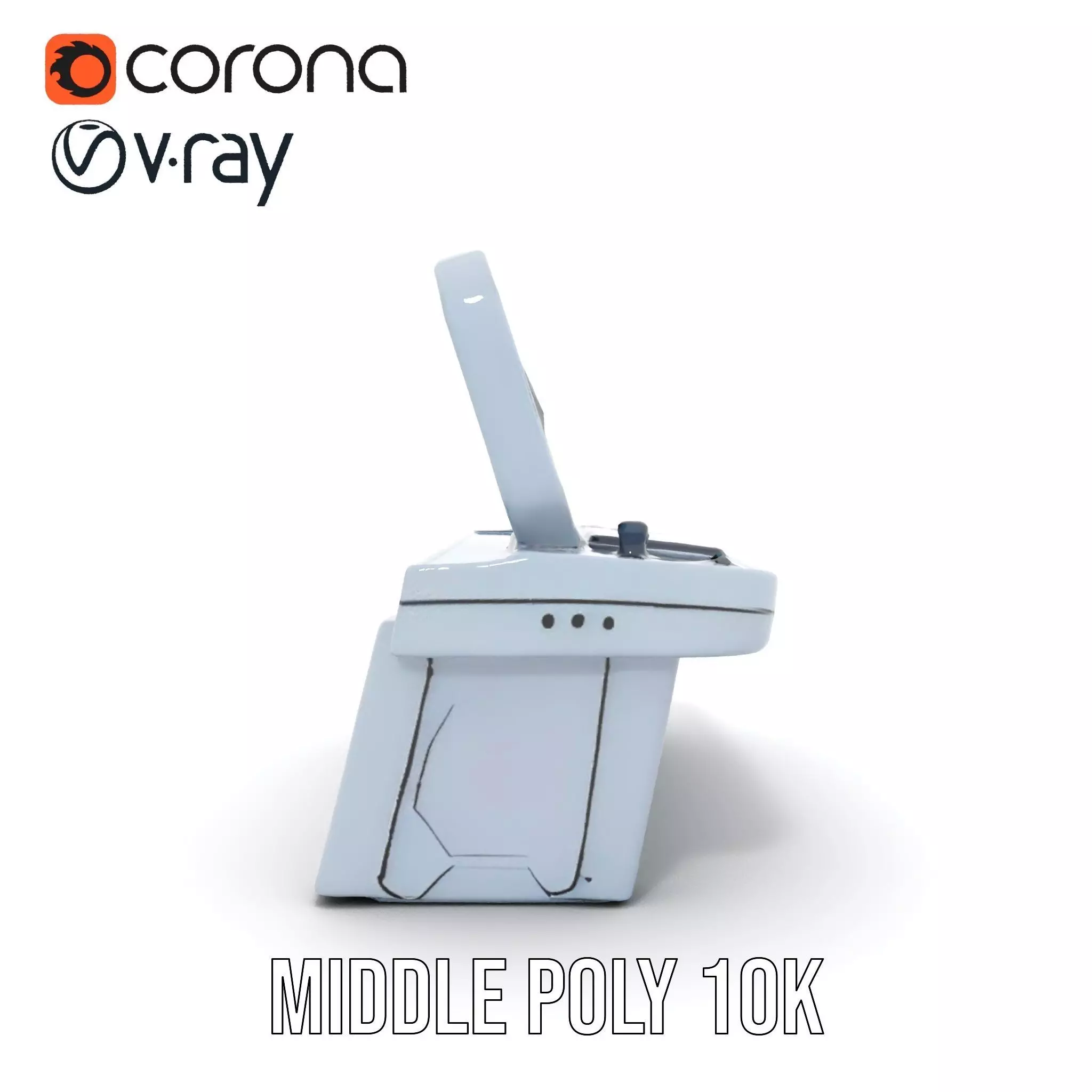 Cyber Control Console model pack Low-poly 3D model_24