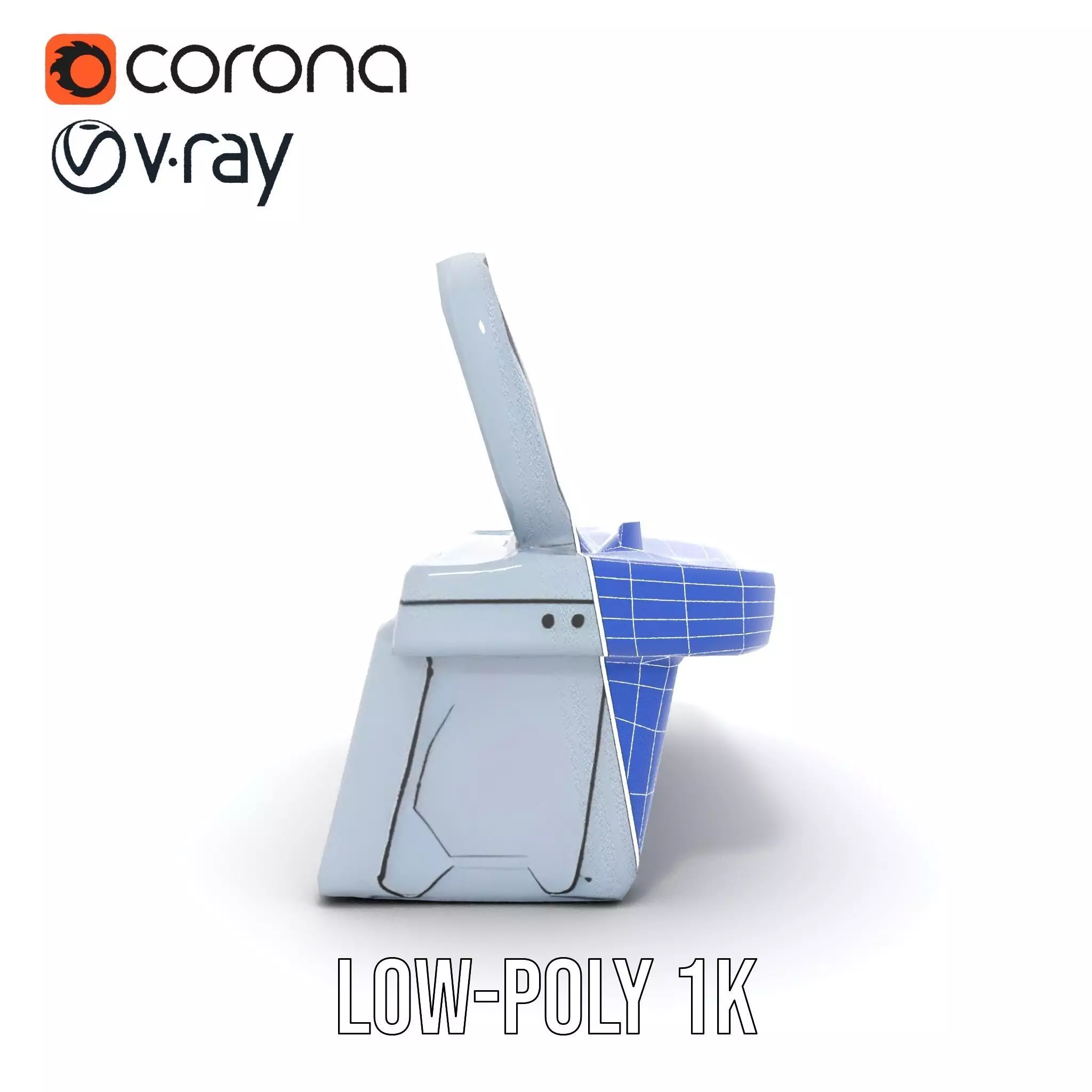 Cyber Control Console model pack Low-poly 3D model_31