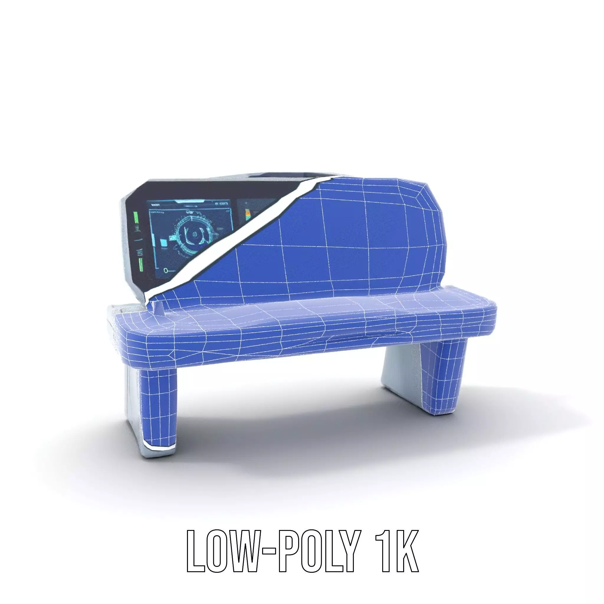 Cyber Control Console model pack Low-poly 3D model_14