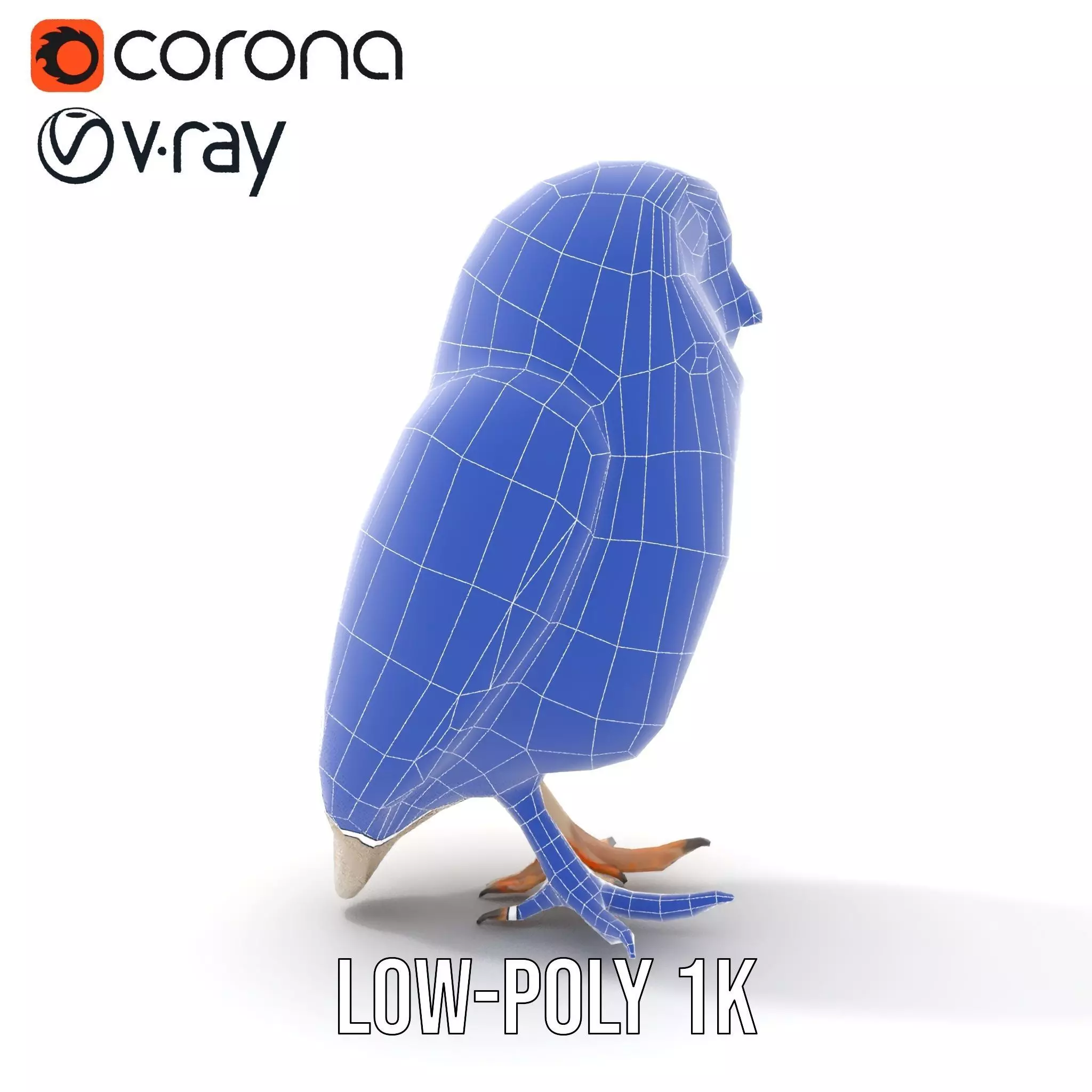 Spotted Owl Figurine model pack Low-poly 3D model_14