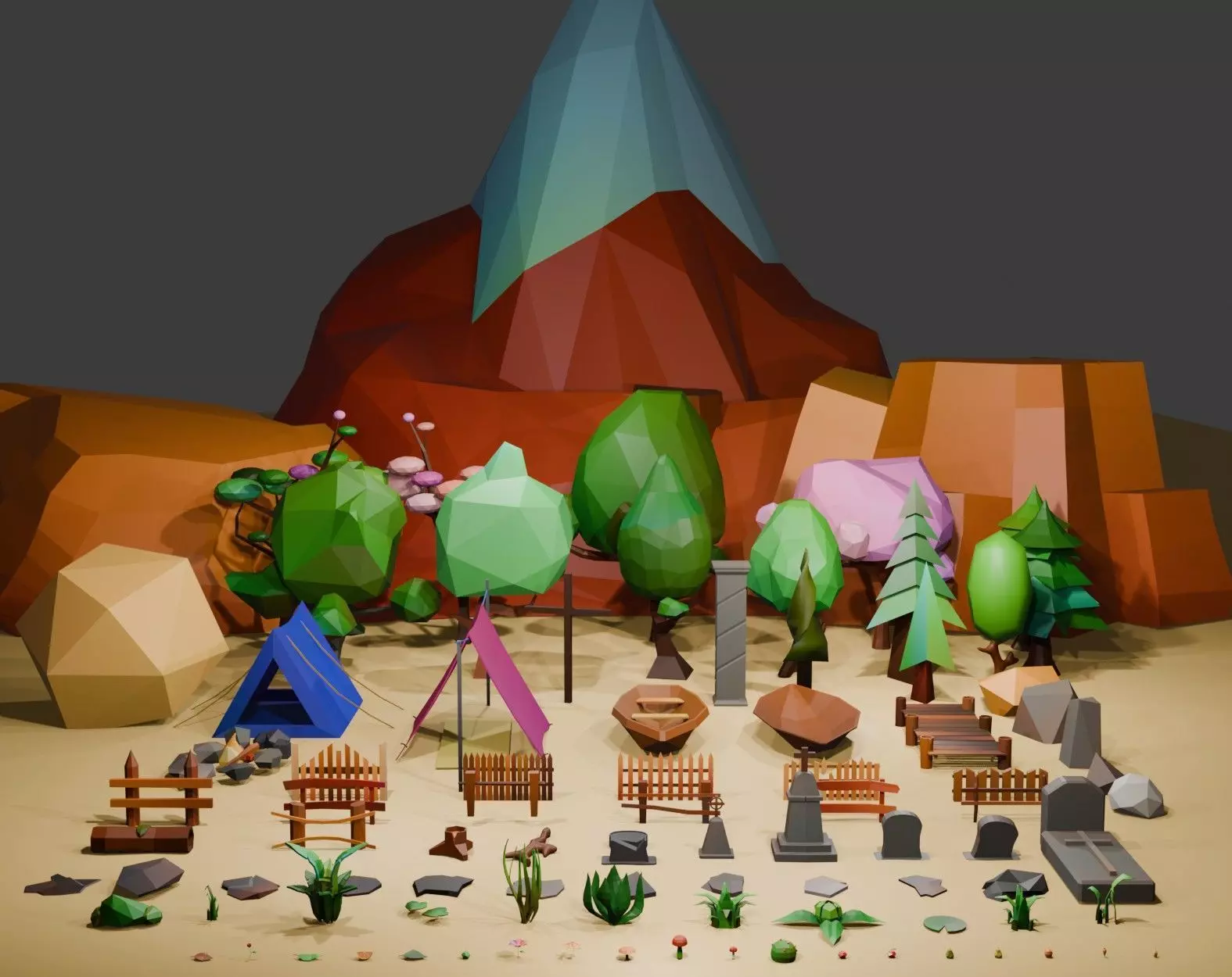 3D Low Poly pack landscape Low-poly 3D model_4