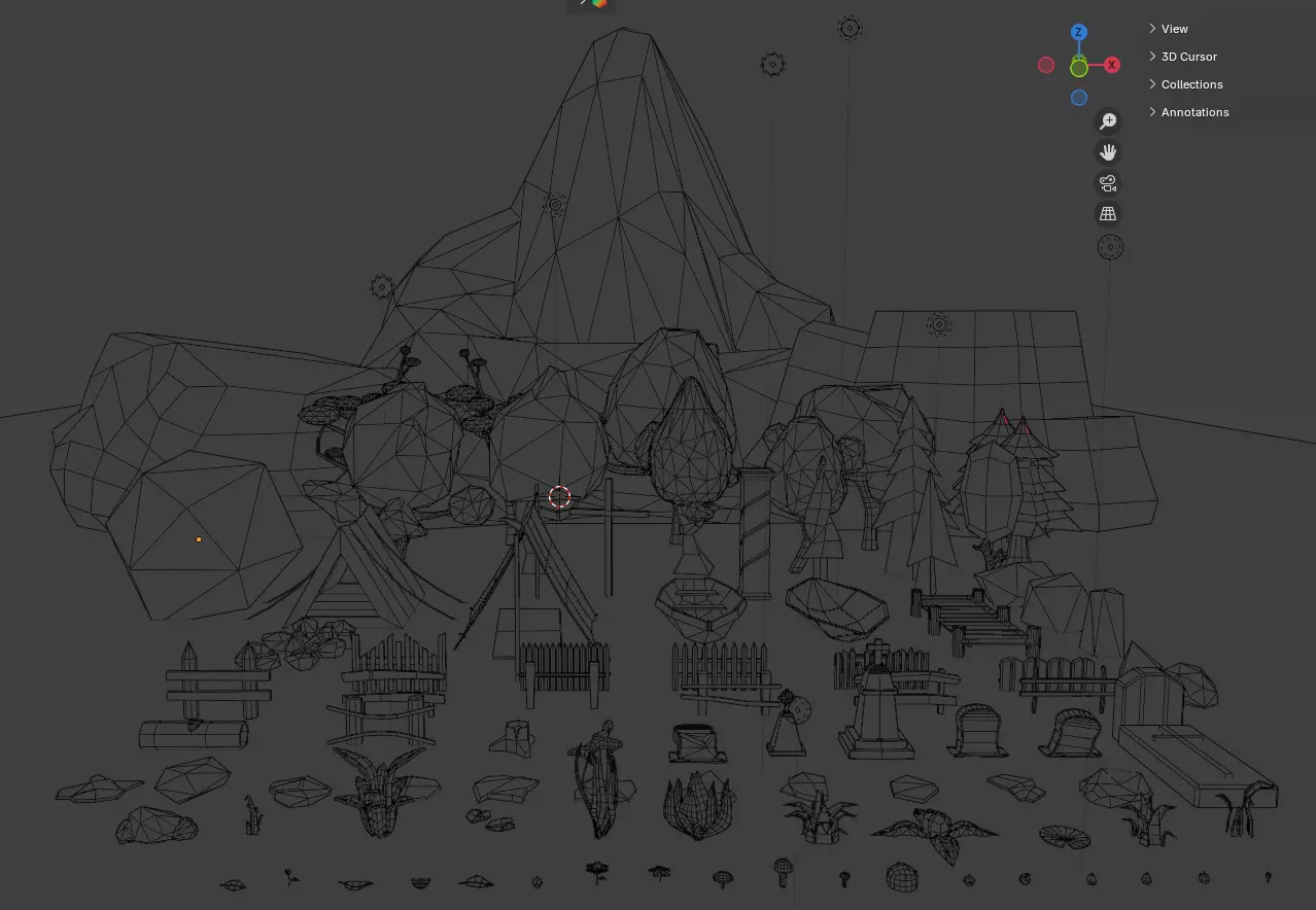 3D Low Poly pack landscape Low-poly 3D model_1