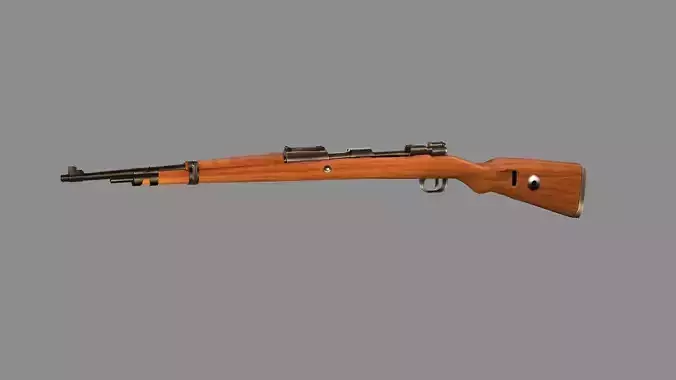 Karabiner 98k Tactical Rifle Low-poly 3D Model