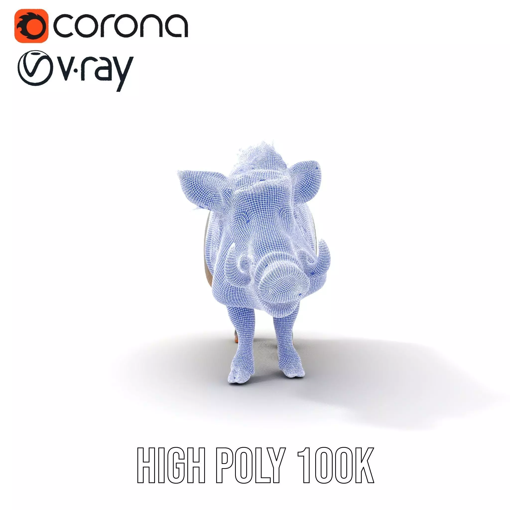 Wild Boar Detailed model pack Low-poly 3D model_33