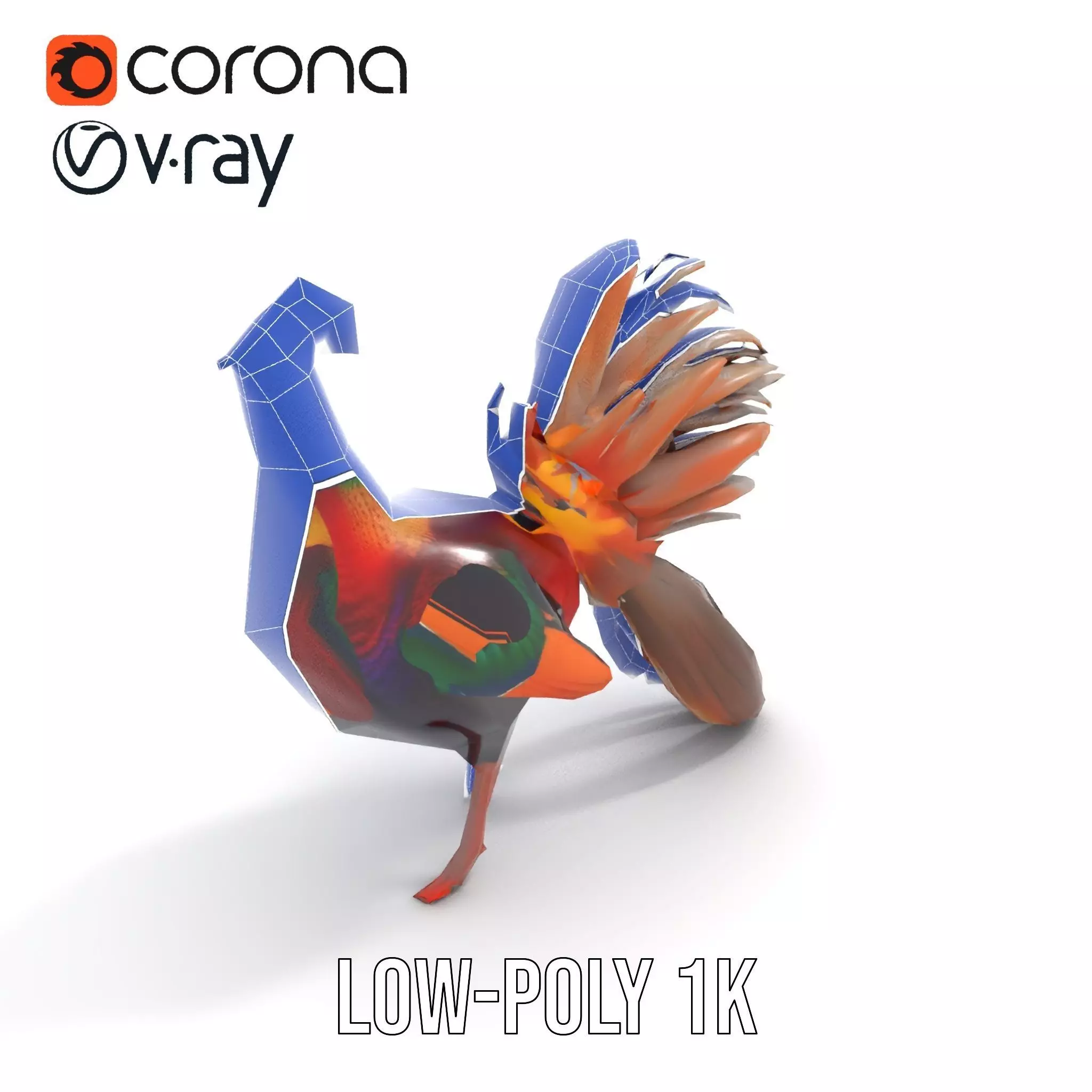 Vibrant Pheasant model pack Low-poly 3D model_28