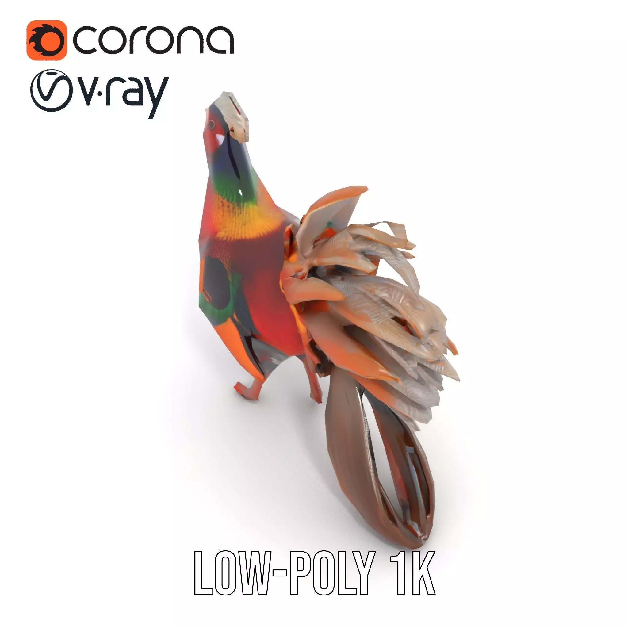 Vibrant Pheasant model pack Low-poly 3D model_22