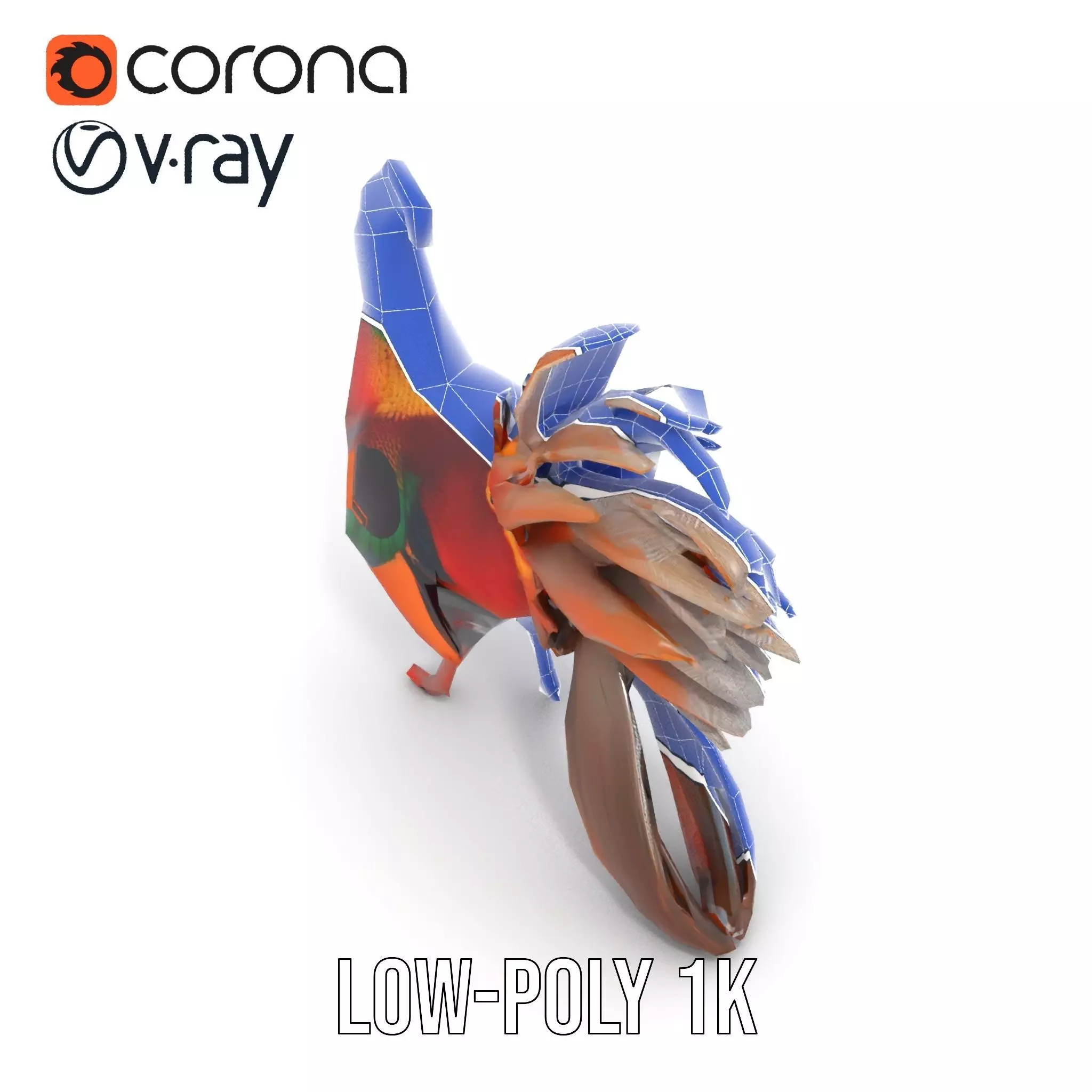 Vibrant Pheasant model pack Low-poly 3D model_17