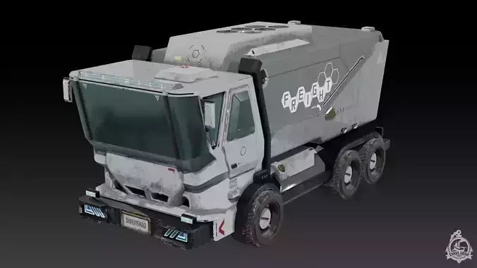 Sci-fi Truck game ready Low-poly 3D model Sci-fi Truck game ready Low-poly 3D model