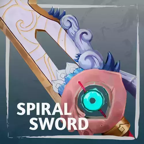 Fantasy Sword Stylized Game Ready 3D