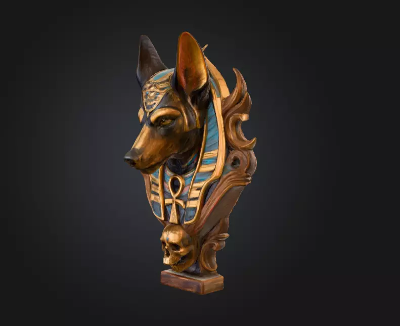 Guardian of the Afterlife Low-poly 3D model_7