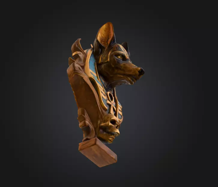 Guardian of the Afterlife Low-poly 3D model_13