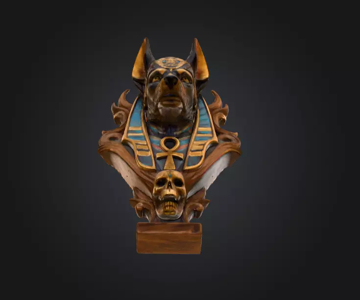 Guardian of the Afterlife Low-poly 3D model_11