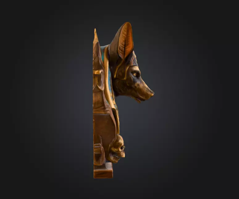 Guardian of the Afterlife Low-poly 3D model_2