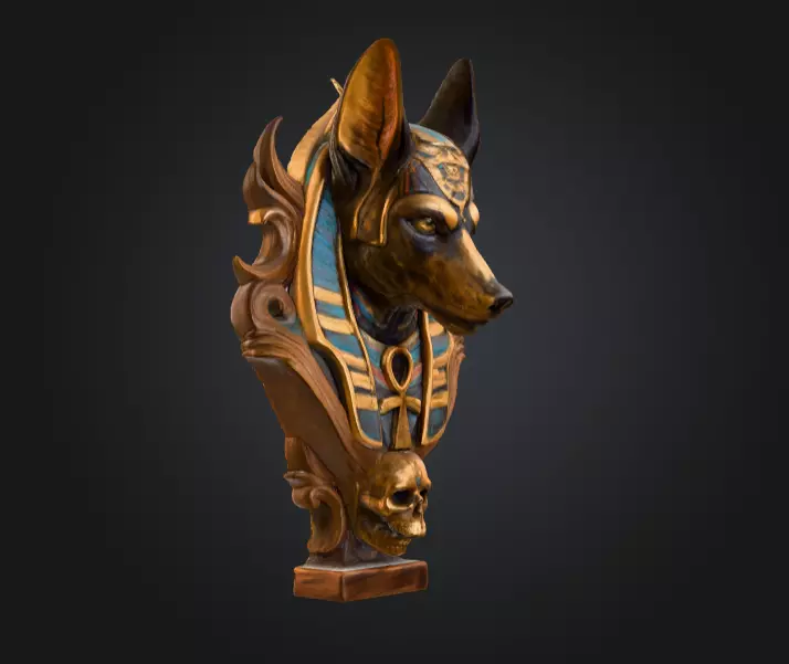 Guardian of the Afterlife Low-poly 3D model_1