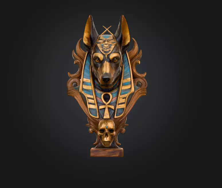 Guardian of the Afterlife Low-poly 3D model_0