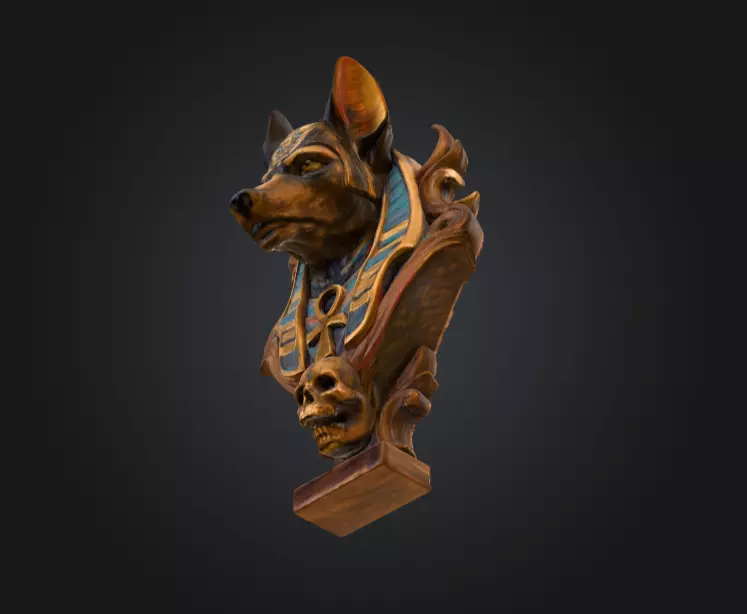Guardian of the Afterlife Low-poly 3D model_12